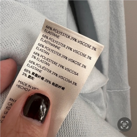 2/25 We the Free People Cozy Time Funnel Pullover Light Blue Oversized Boho - Picture 6 of 8